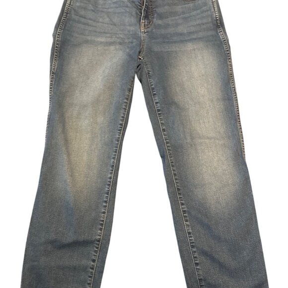 Madewell Stovepipe Jeans Size 26 Blue Denim Cotton Blend Mid-Rise Relaxed Fit - Picture 3 of 10